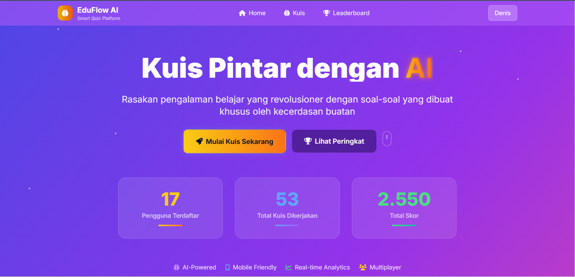 Kuis Pintar Dengan AI